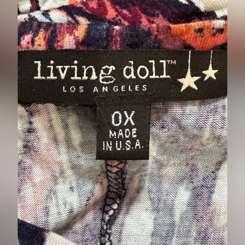 Living Doll Tunic Dress Rayon Spandex Plus Women Size 0X - Picture 8 of 13